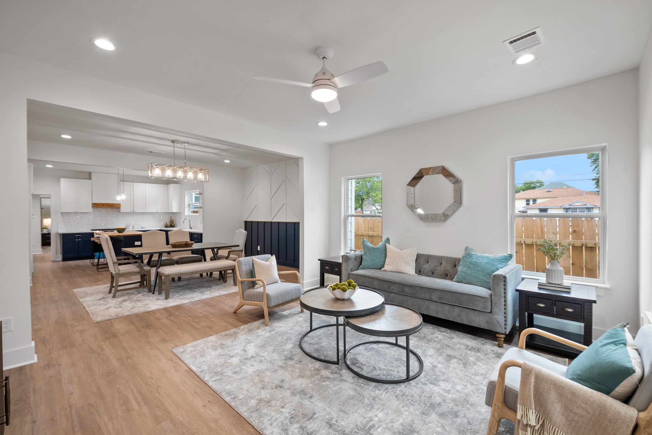 Absolutely loving the open concept living room, dining room and kitchen combo in this home! It's like hosting a party every day, with seamless flow and plenty of space for entertaining.