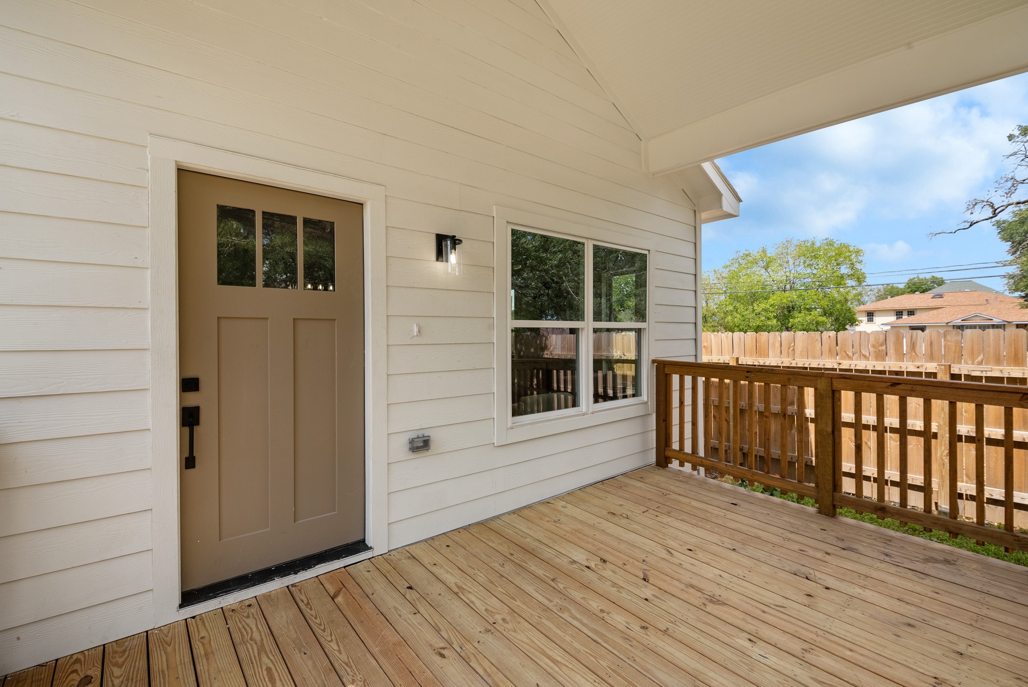 Imagine all of the decorating you can do for the upcoming holidays on this front porch!