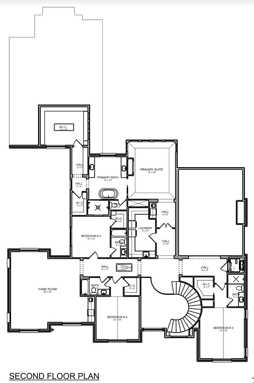 Second floor drawings (subject to builder changes).