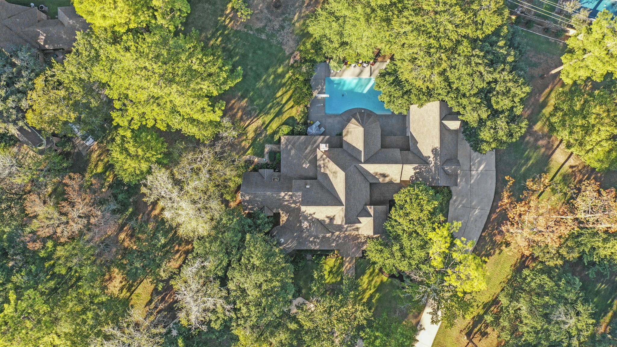 Bird's eye view of the property.