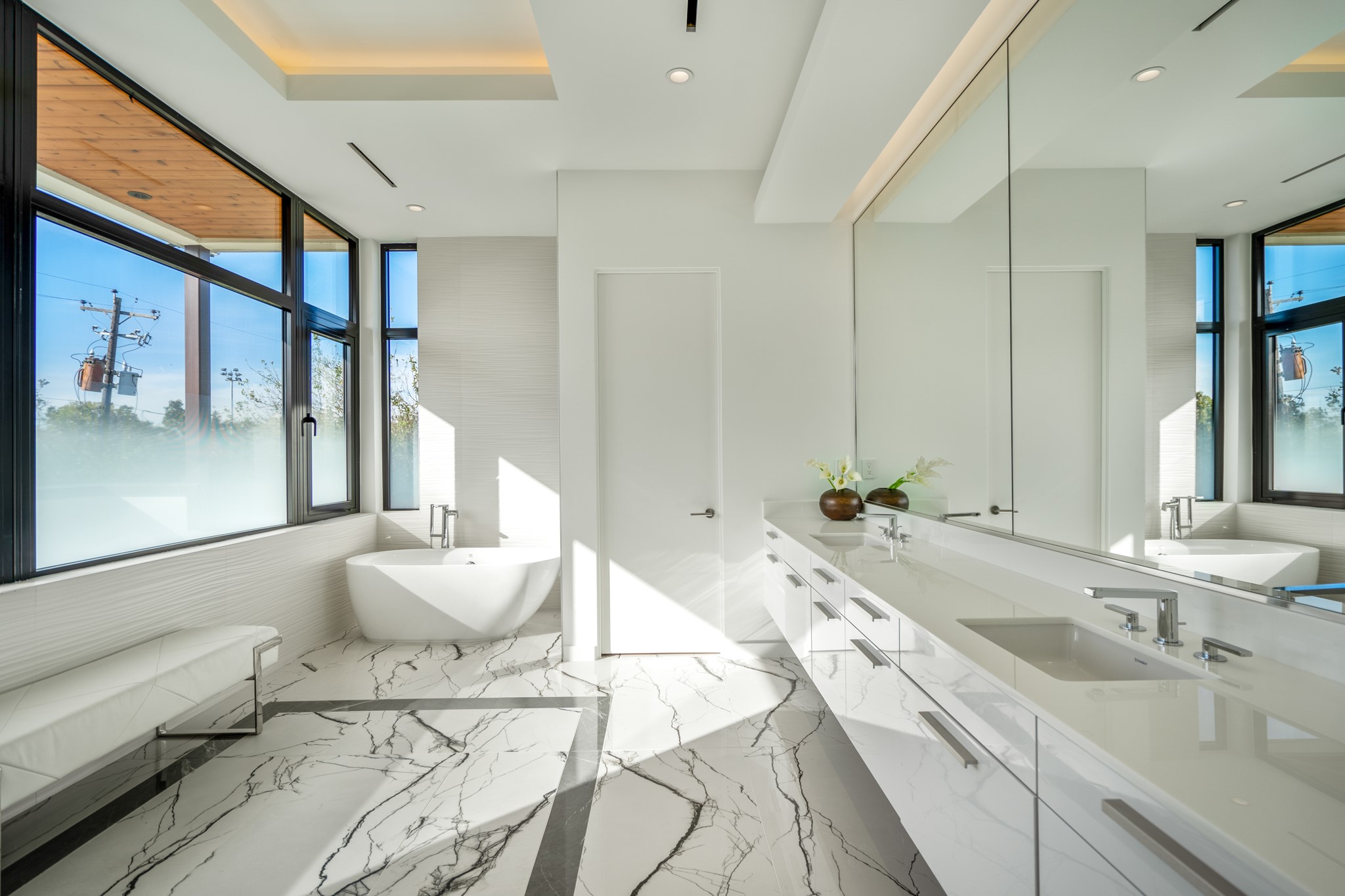 Now step inside this open and spacious primary bathroom.