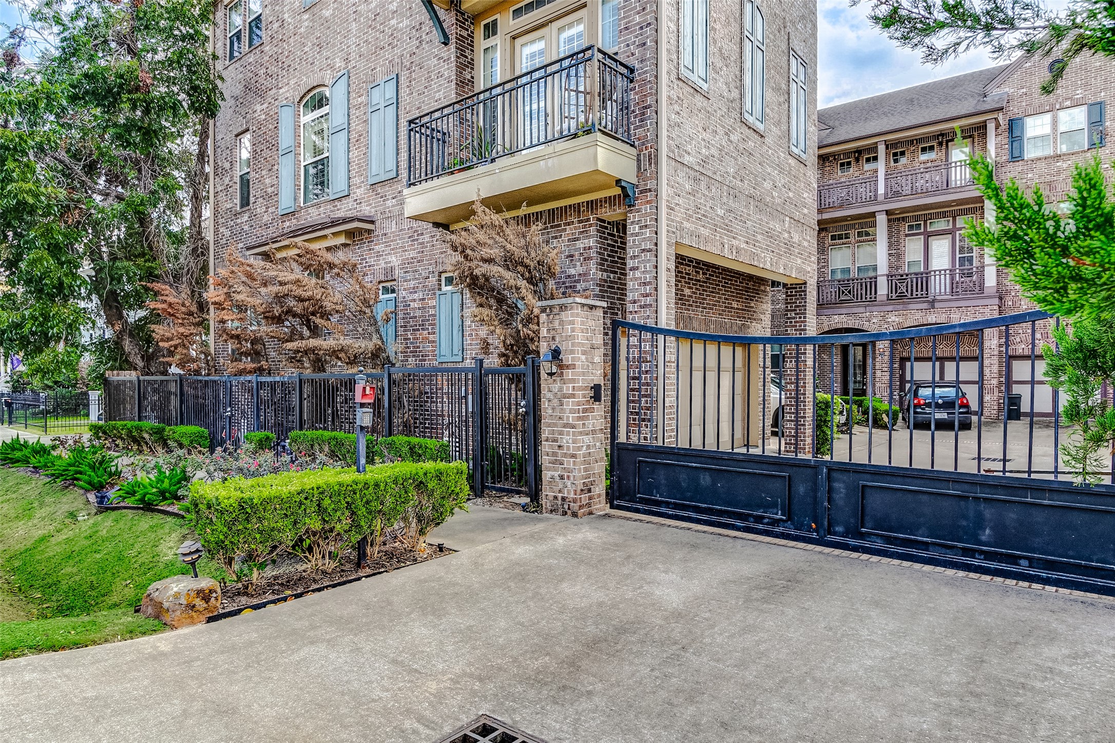 Curb appeal is A+ with beautiful brick exterior, second floor balcony, double-pane windows, and professional landscaping.