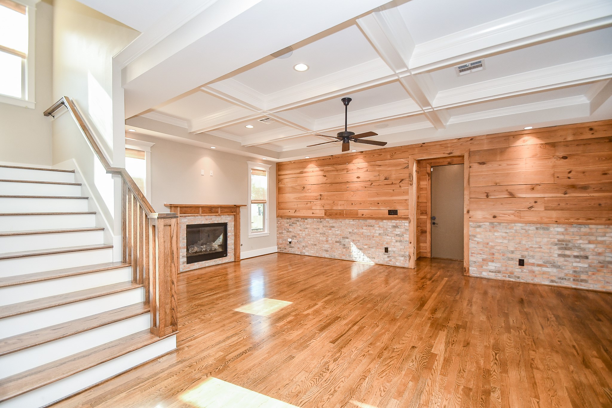 Hardwood floors throughout and a fireplace to bring a cozy feeling to the living area