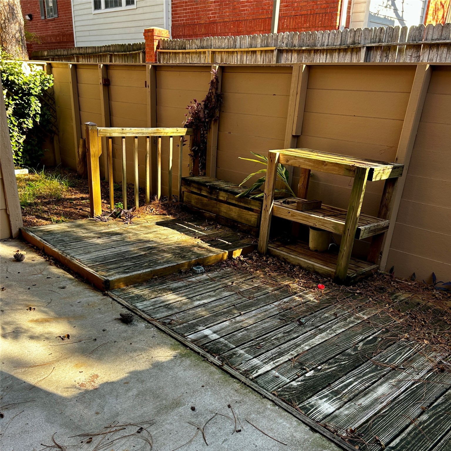 More yard space with lots of room for pets, bbq, table and chairs