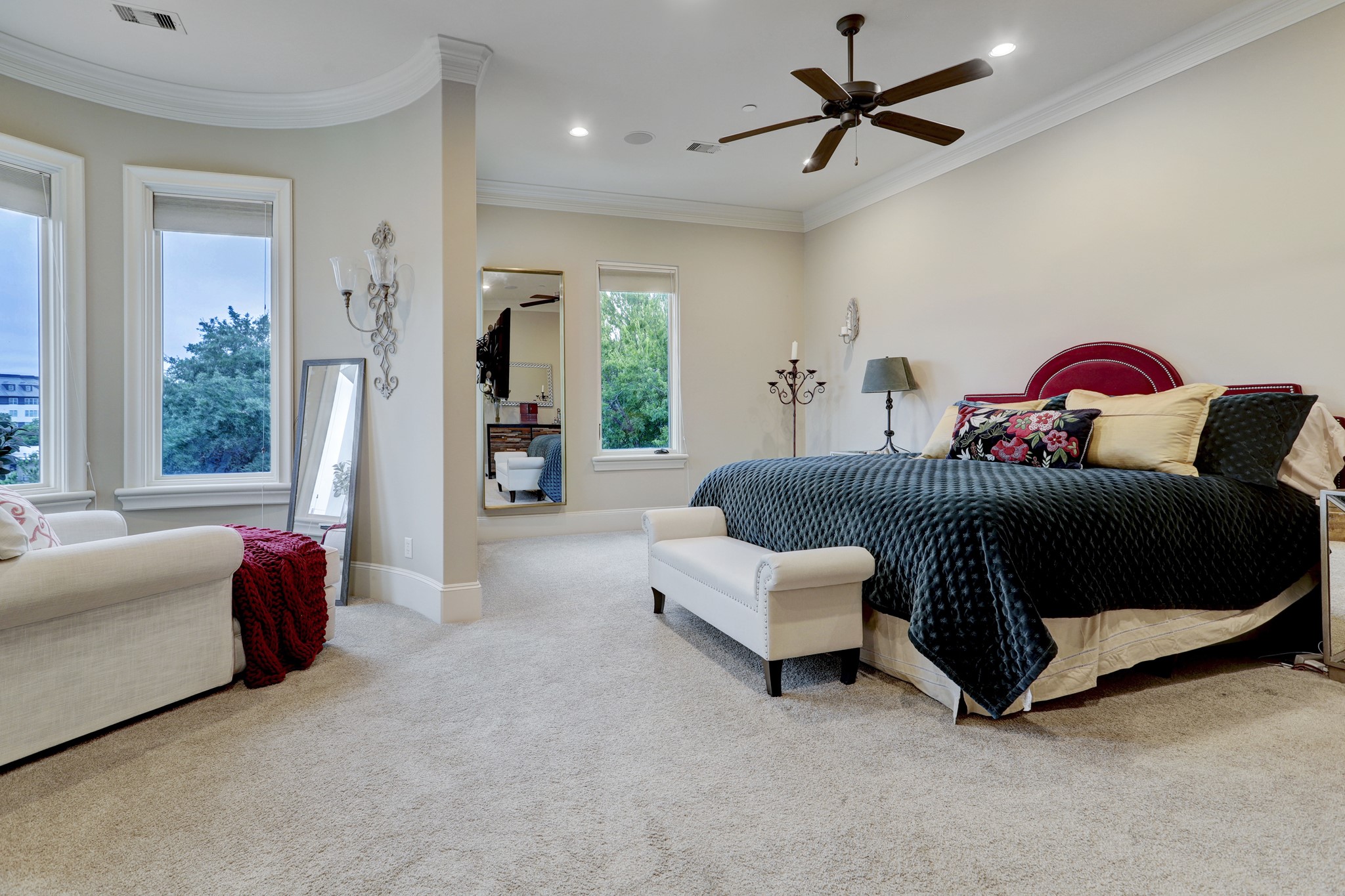 Rest at ease in this primary bedroom with plenty of space for furniture and enjoy.