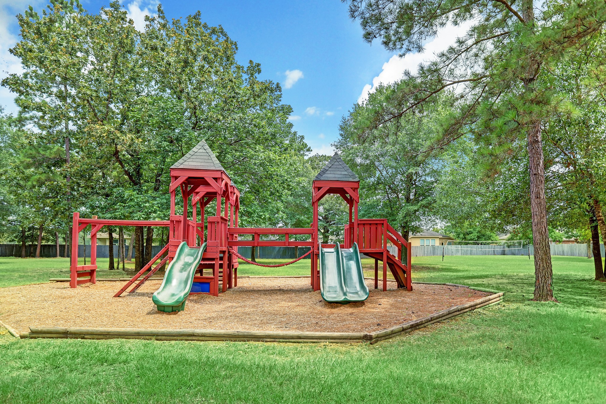 Let your little ones play at this cute play area located in Glen Oaks.