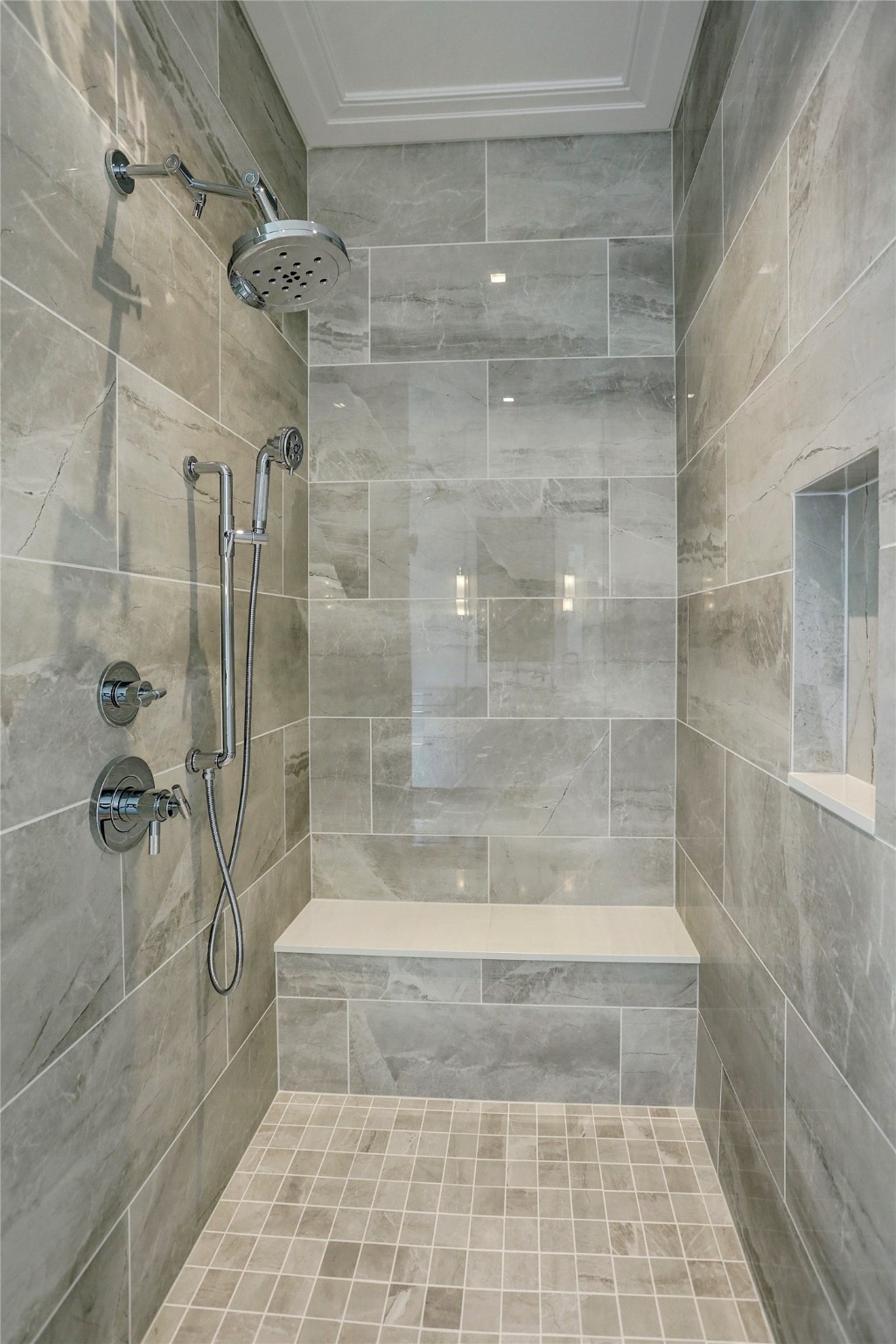 Marble standing shower