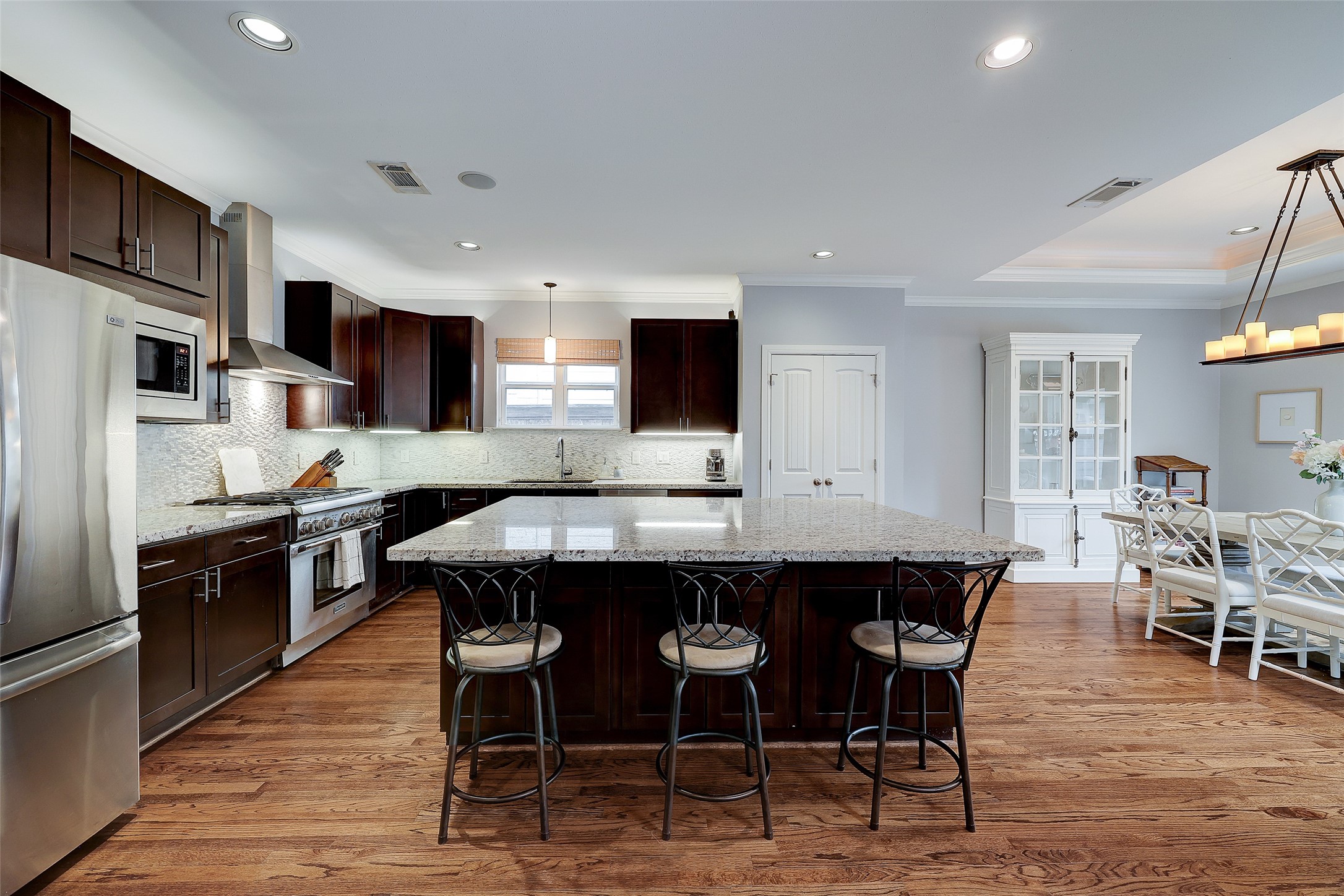 Open Kitchen with massive island for entertaining