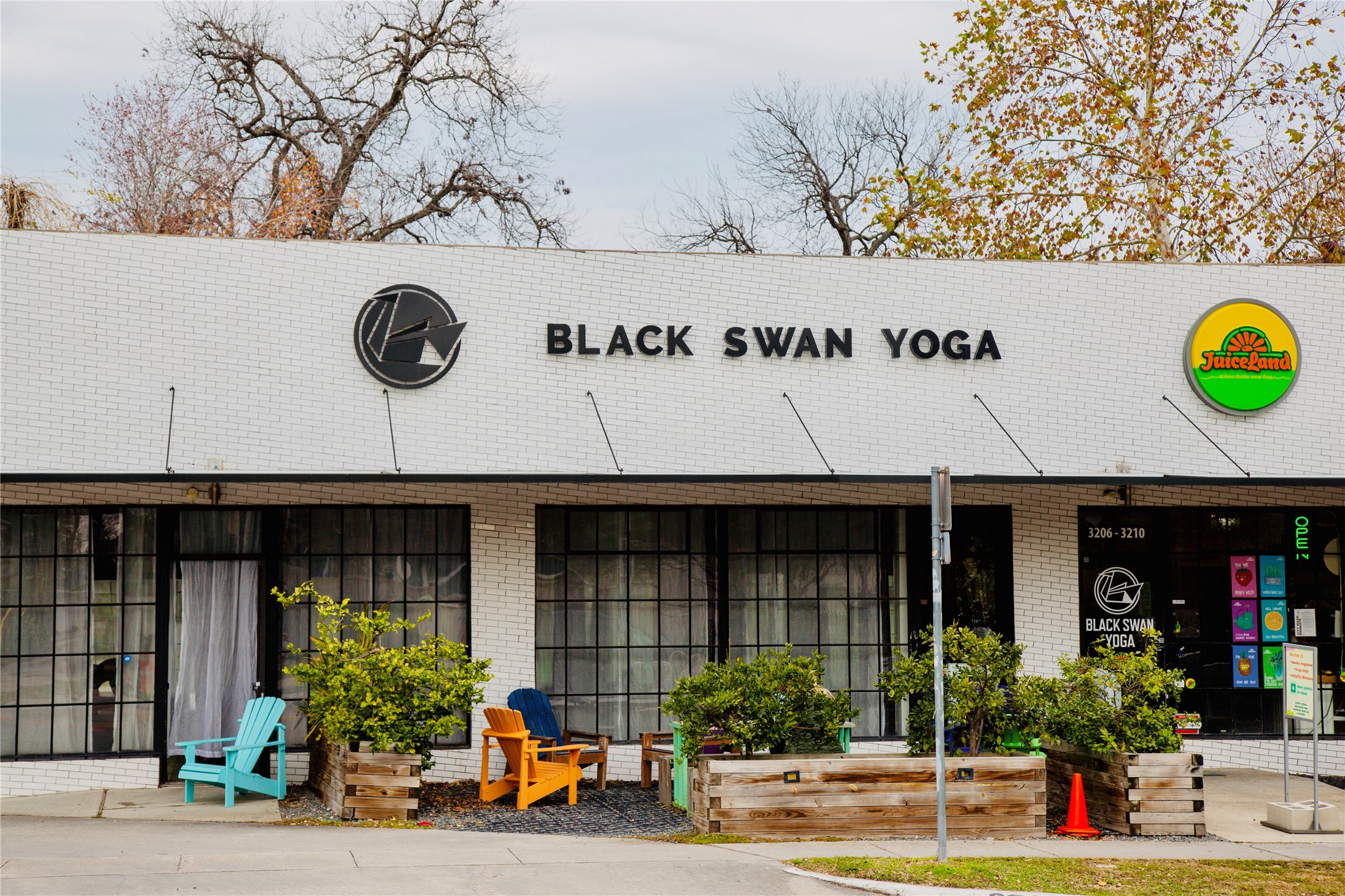 Nearby Black Swan Yoga, offers a tranquil retreat in the heart of the city. Its spacious practice area promotes mindfulness and provides a comfortable yoga experience for all.