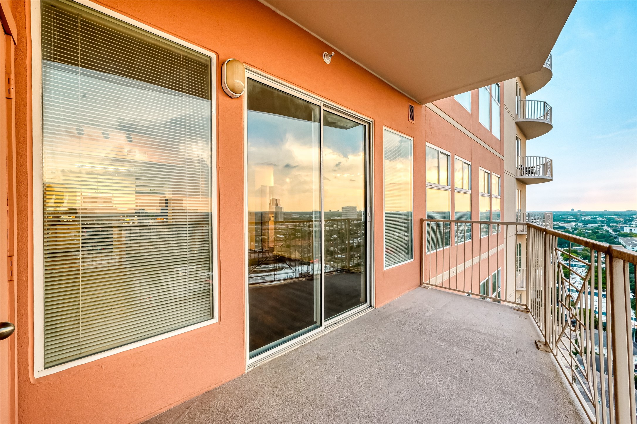 The large balcony can accommodate a whole patio set so you can enjoy the scenery with your favorite beverage.