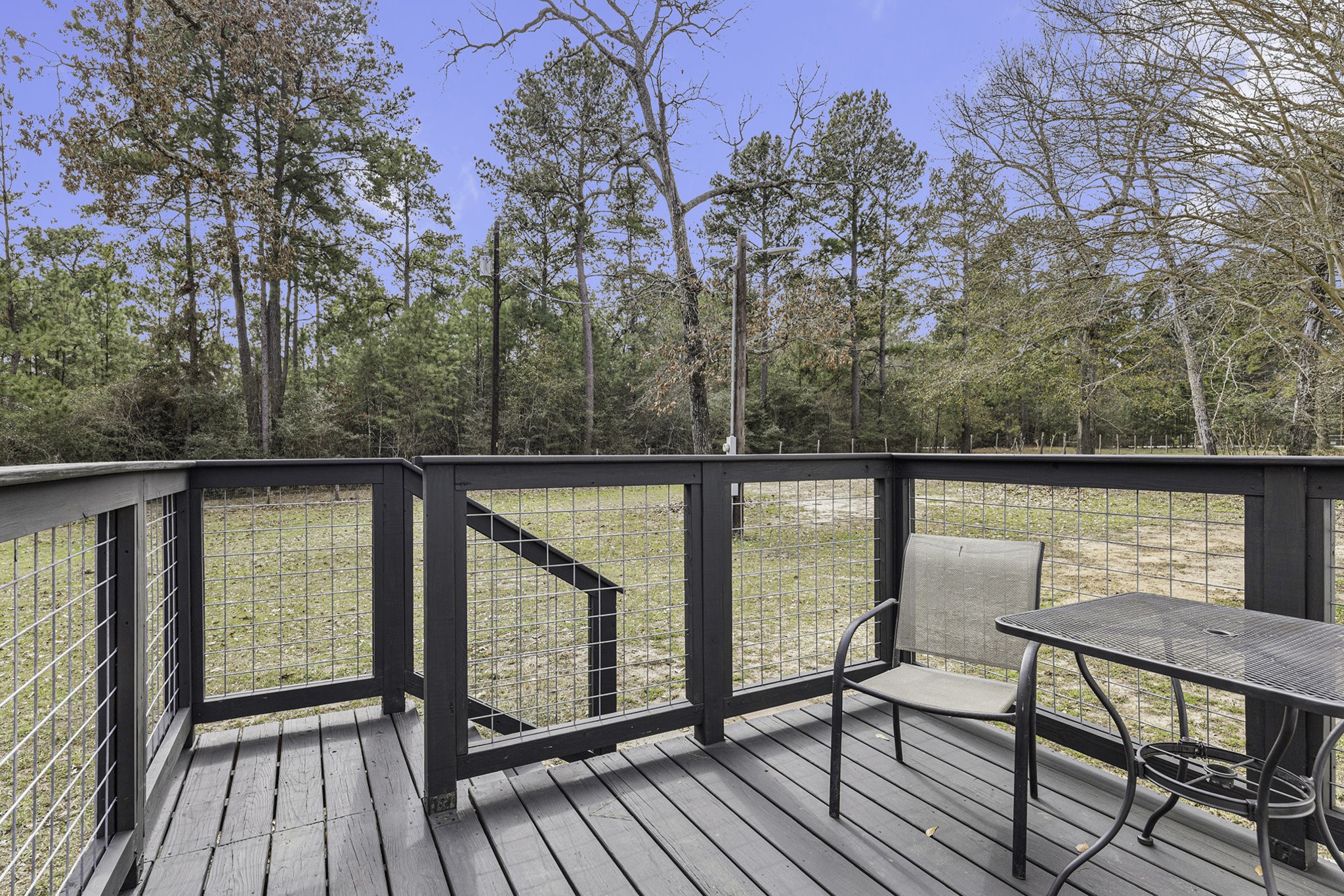 Enjoy the peace and quiet from the side deck.