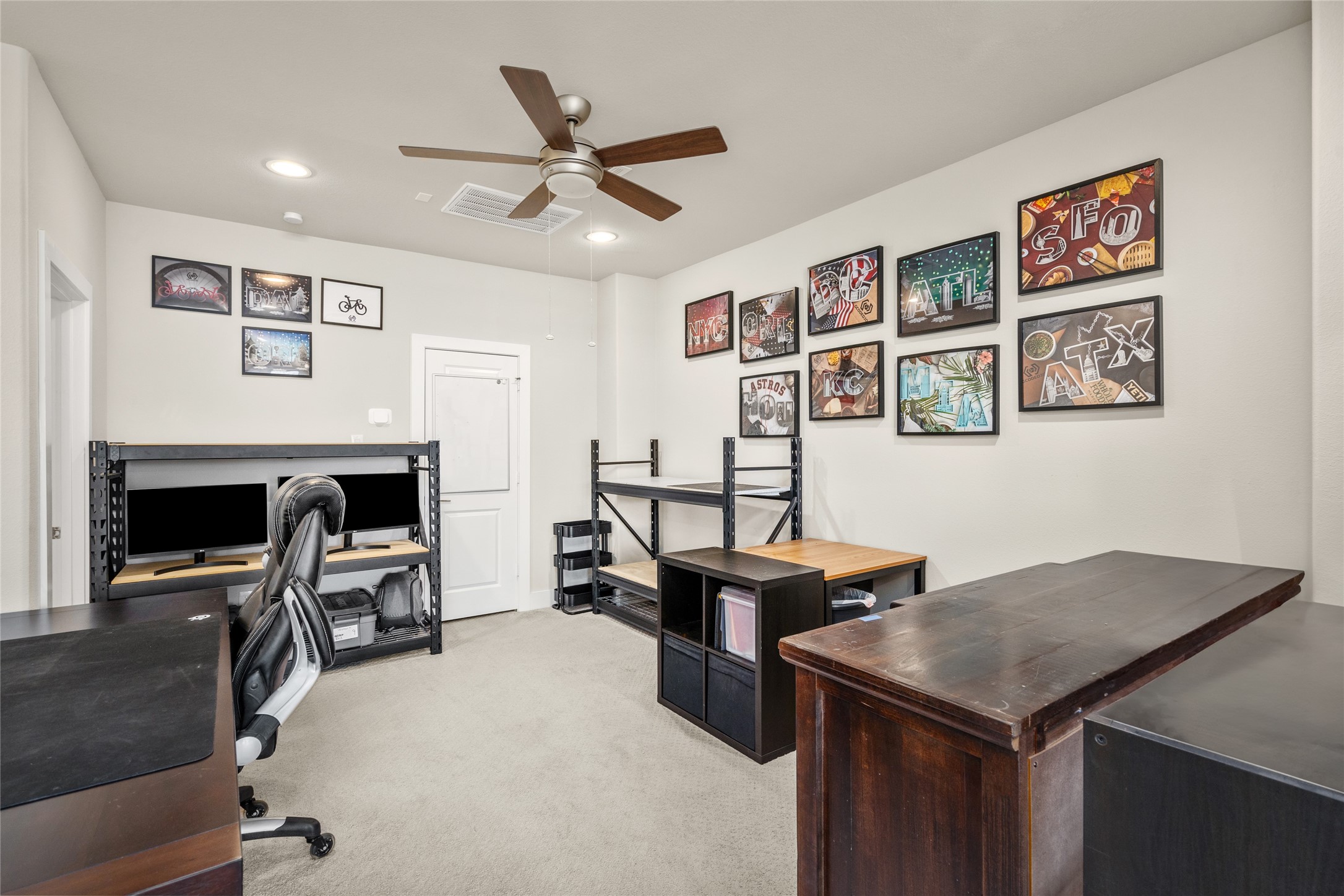 The 3rd Floor Flex Space is perfect for a Game Room, Media Room, Office, Gym or 4th Bedroom.