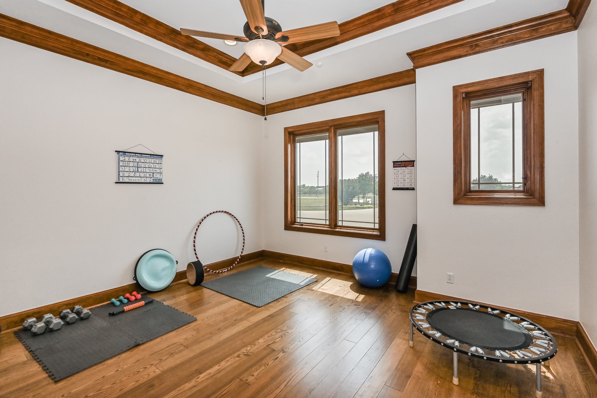 Second Flex room currently being used as a home gym and previously used as an office.
