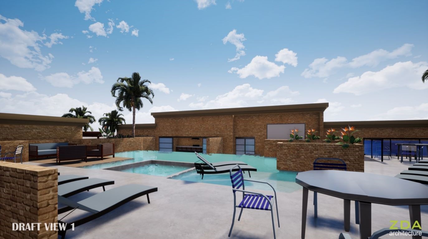 Rooftop Pool rendering