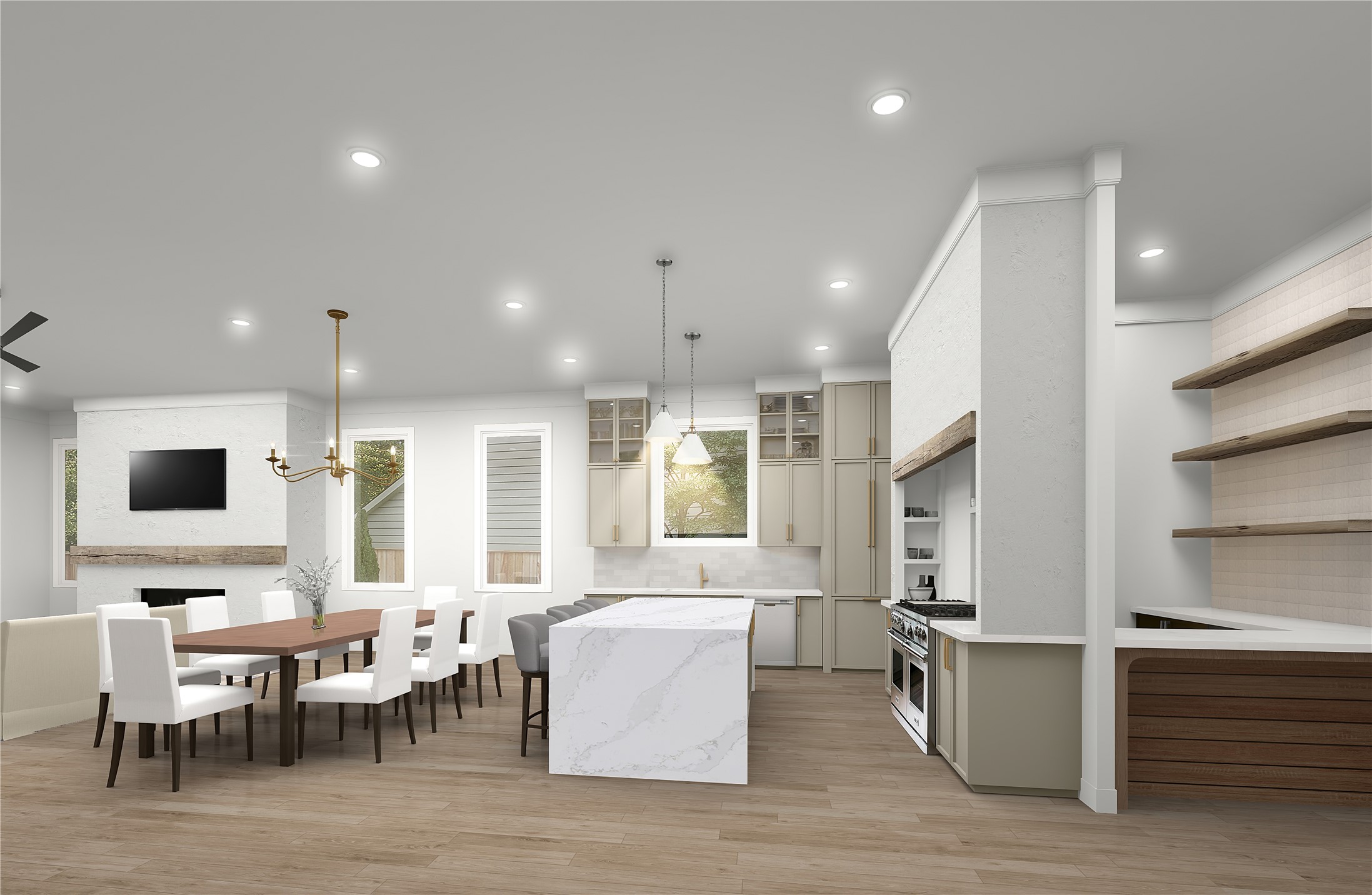 Incredible open concept floor plan! (Proposed kitchen / dining / living / bar)
