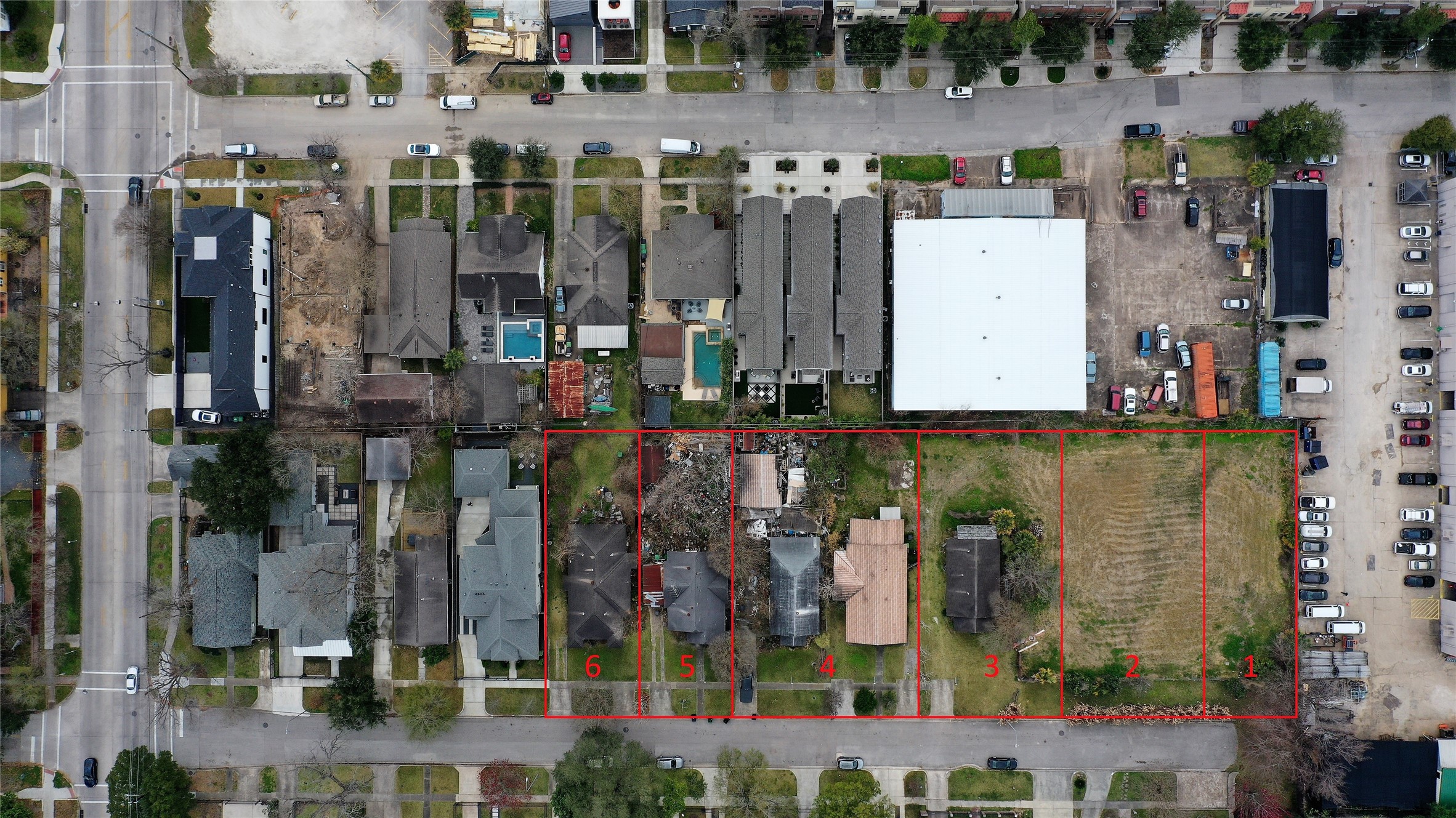Proposed 6-lot layout of the last 8 parcels on the street!
