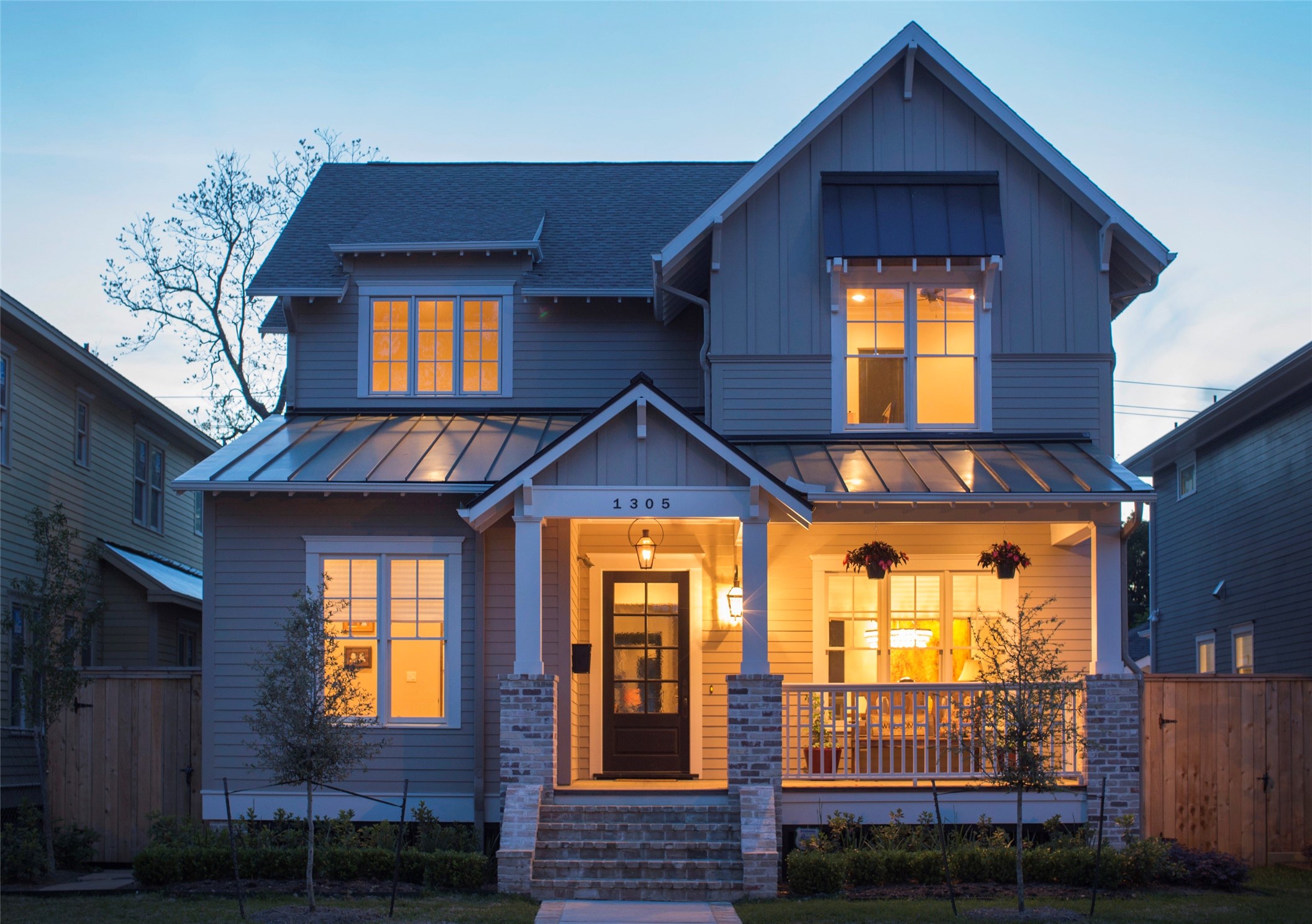 Previously built modern farmhouse by Aspire Fine Homes in the Heights!
