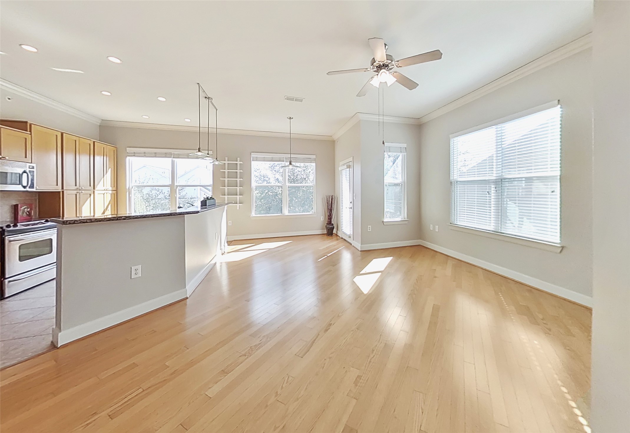 Wow! Lots of natural light in this corner unit with Downtown views.