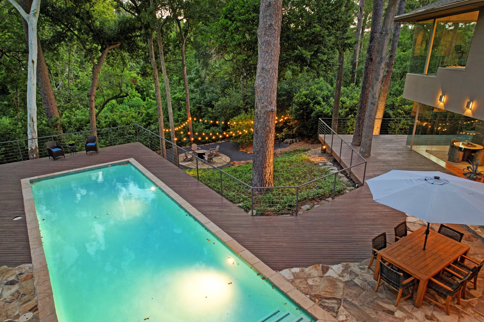 Alluring outdoor spaces are showcased with its multiple entertaining tranquil areas.