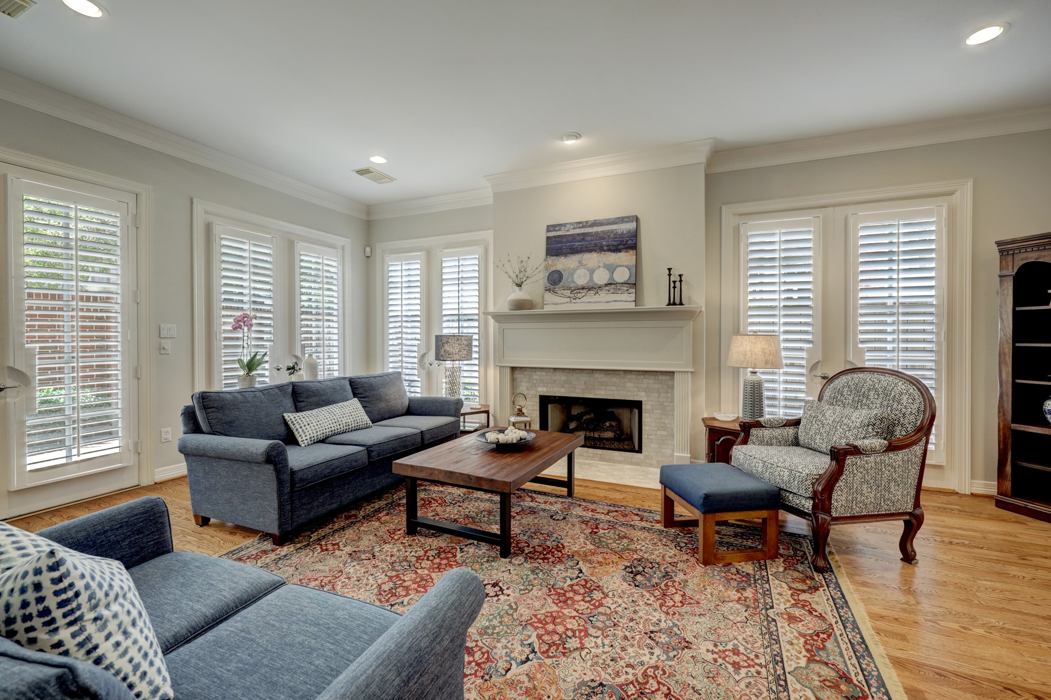 Welcome to 3402 Sagecircle! This meticulously maintained home is located in the quiet gated community of Sage Square. A gas fireplace with mantle serves as the focal point of the comfortable, light-filled family room. All windows have plantation shutters.