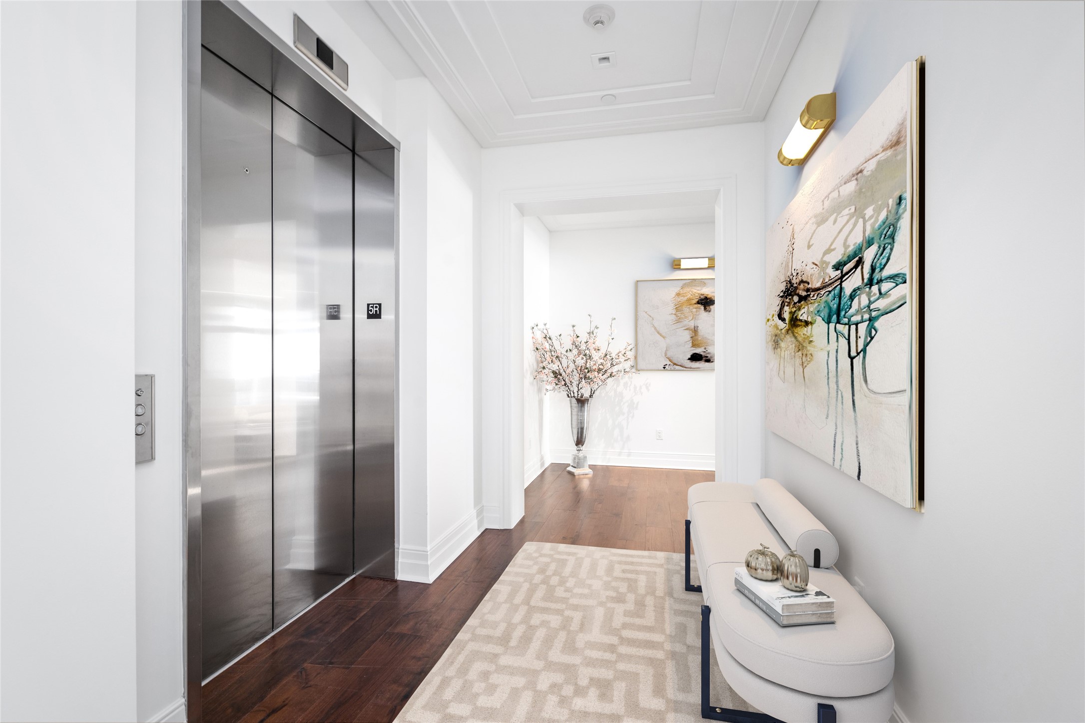 Elegant Direct Elevator Entrance from the Lobby directly into your home.