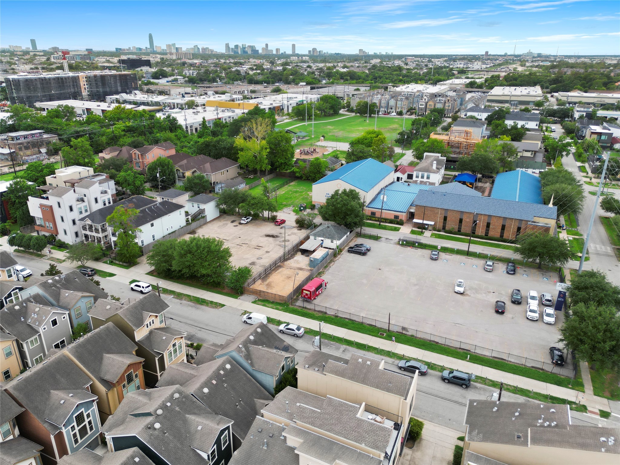 This view shows you how close you are to Lawrence Park and MKT (White buildings to the left of the park).  By the way, MKT is where the Compass Heights office is.