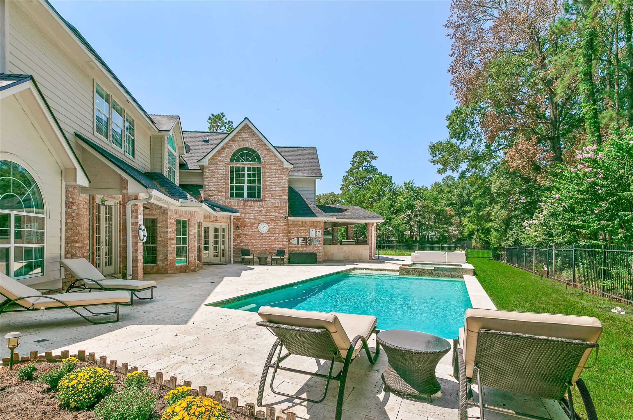 Plus, this gorgeous home enjoys the privacy of having no back neighbors and a forest greenbelt.