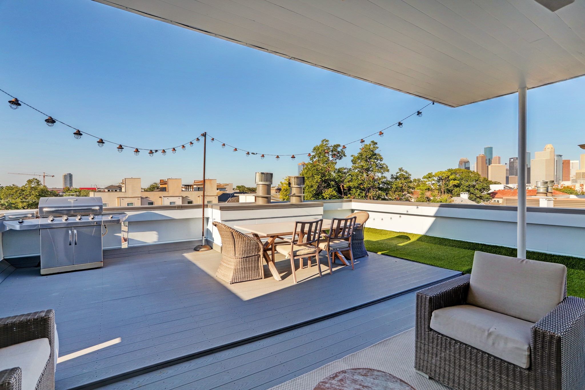Grill, deck area, and plenty of space to watch fireworks or host a party!
