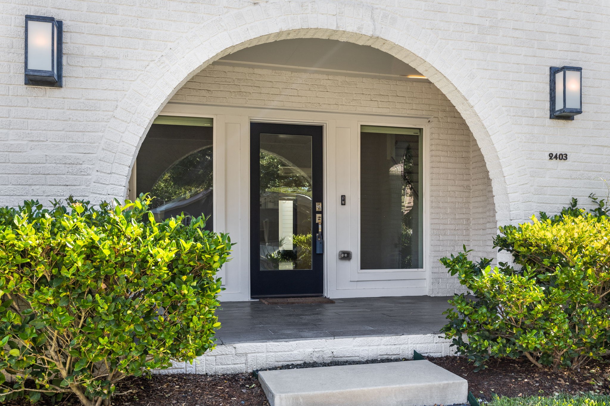 Beautiful arched entry.