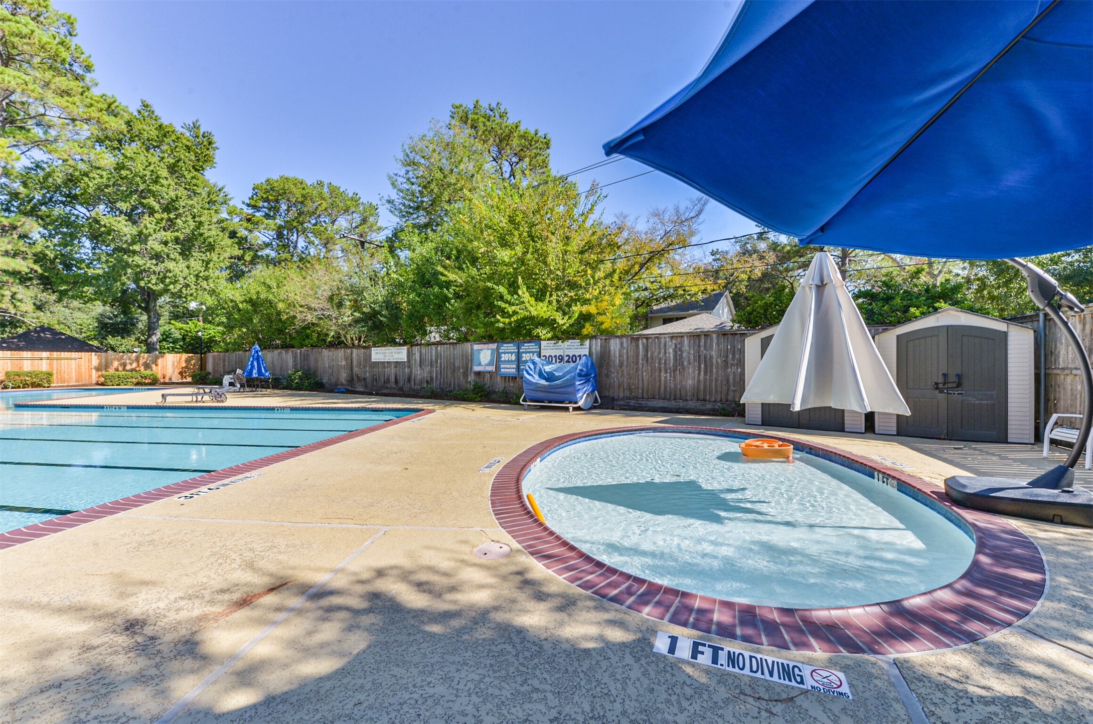 The neighborhood pool has a baby pool also. There is also a newly updated gated playground area located by the other two sections of Thornwood next to the second neighborhood pool and the clubhouse.