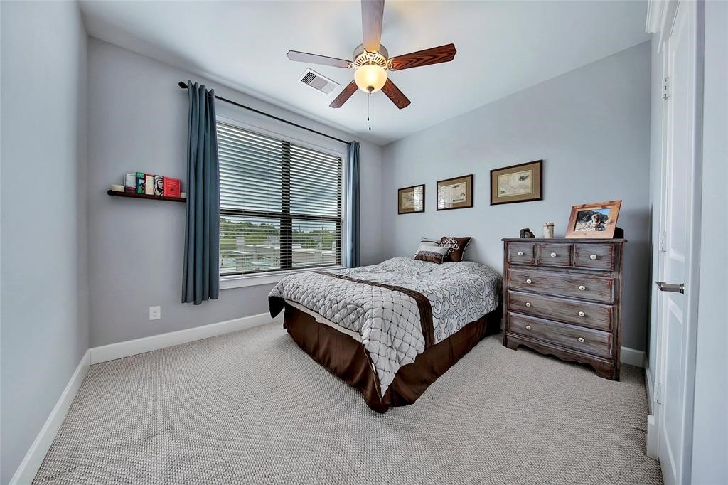 Virtually staged secondary bedroom