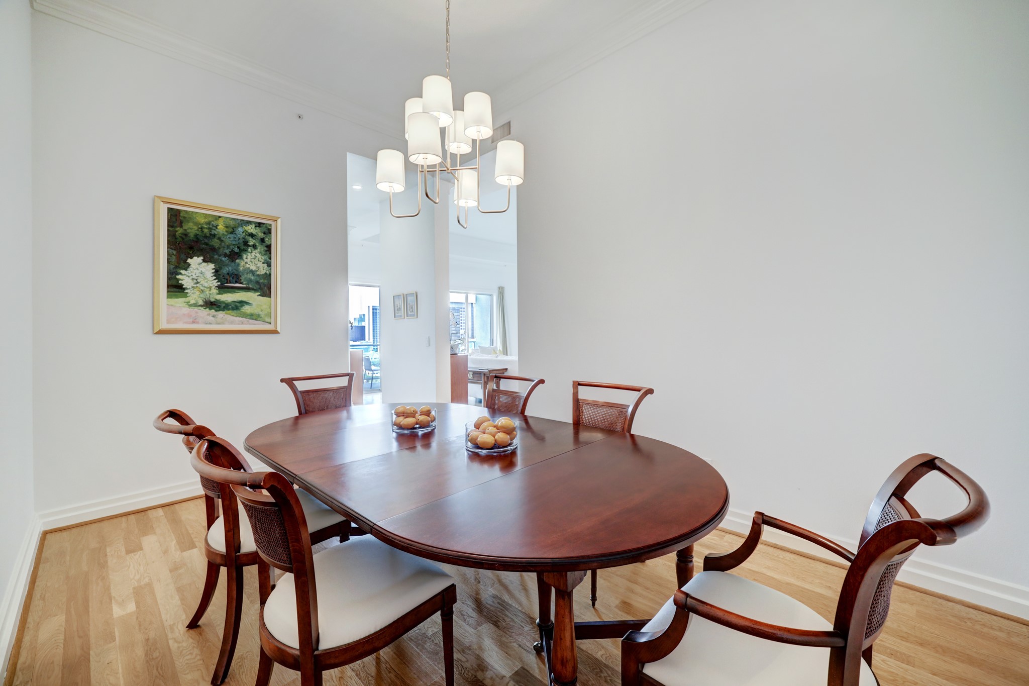 The dining room can also be used as an additional living area.