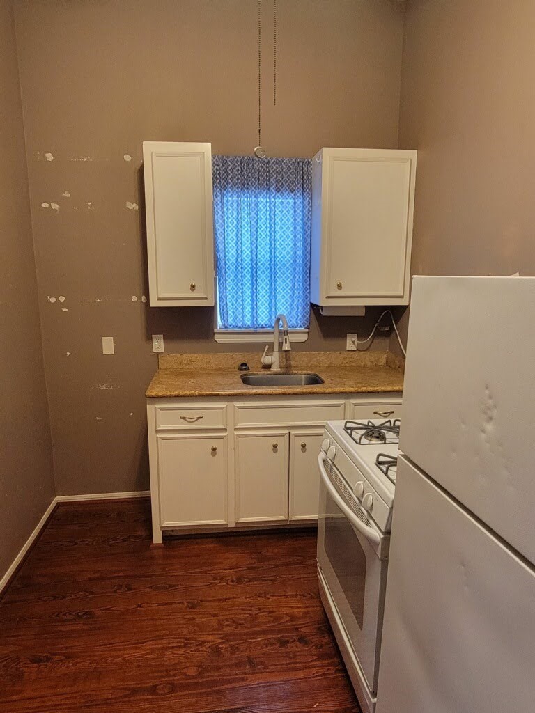 UNIT #2 - FULL KITCHEN WITH GAS RANGE AND REFRIGERATOR