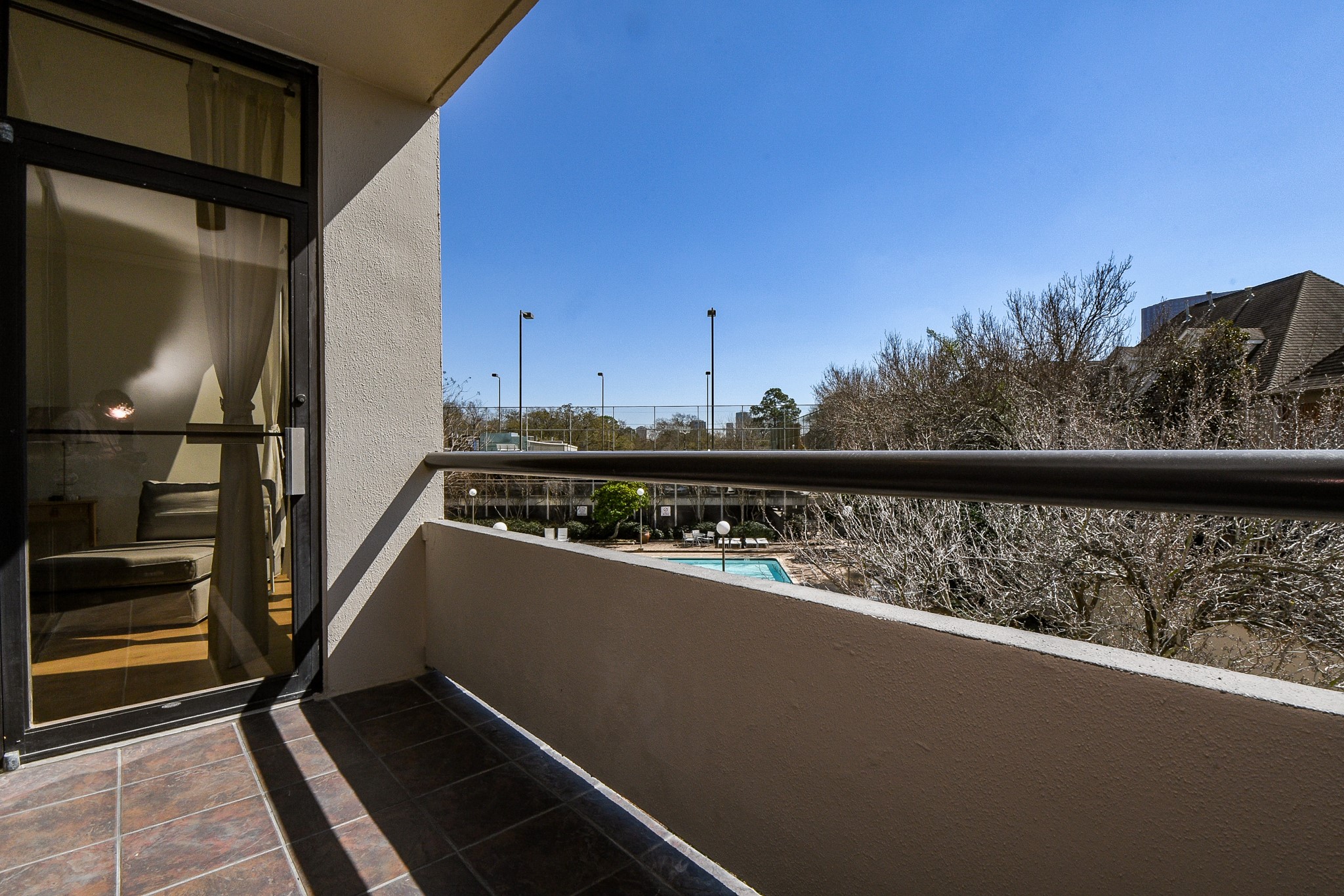 With convenient access to your private balcony overlooking the sparking pool.