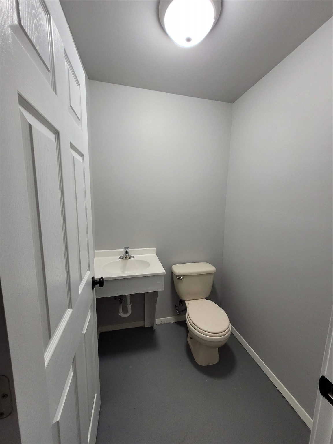 New bathroom was installed in the garage area