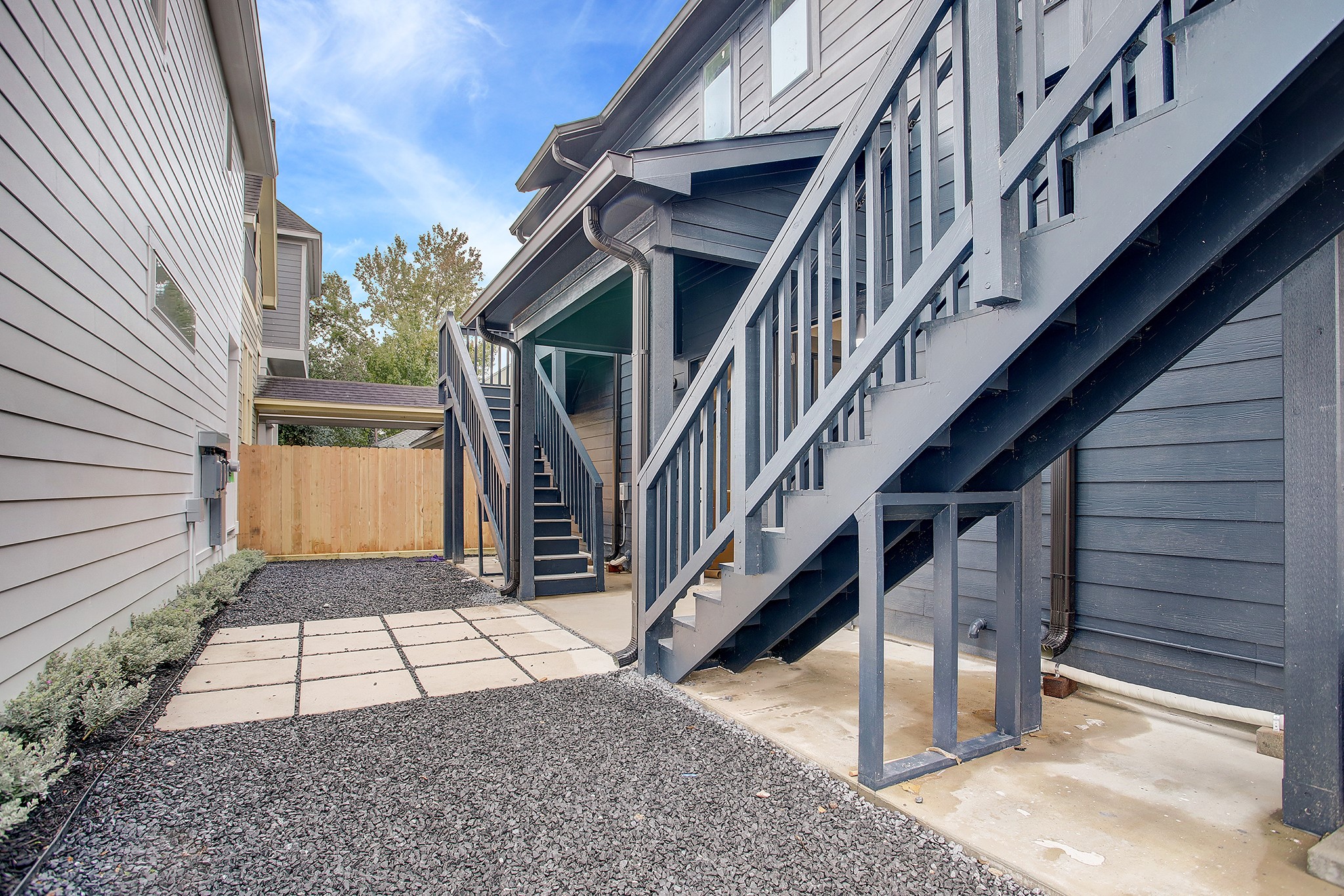 Common shared patio space and access to Unit 4 & 5.
