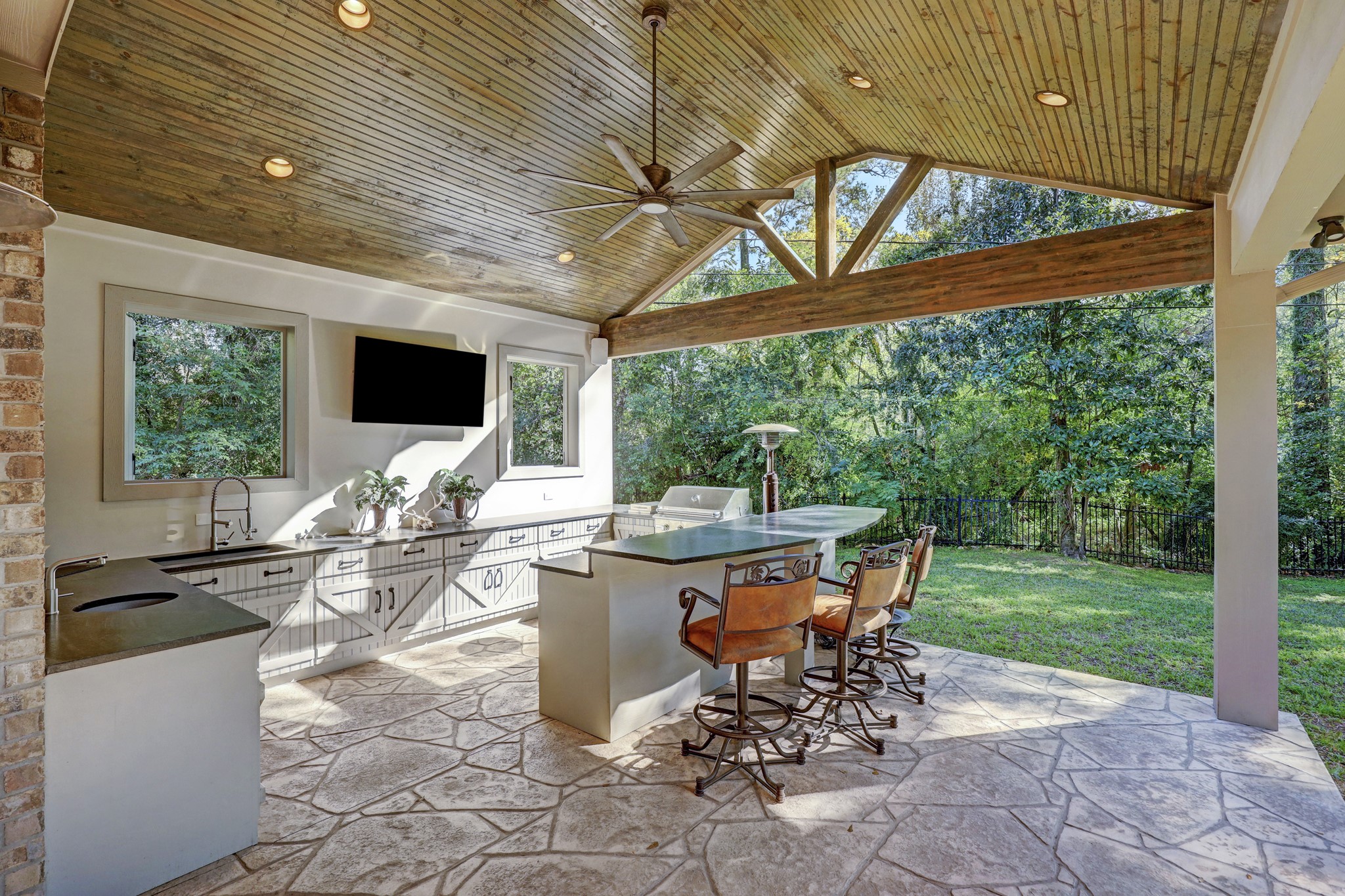 Large covered outdoor living area