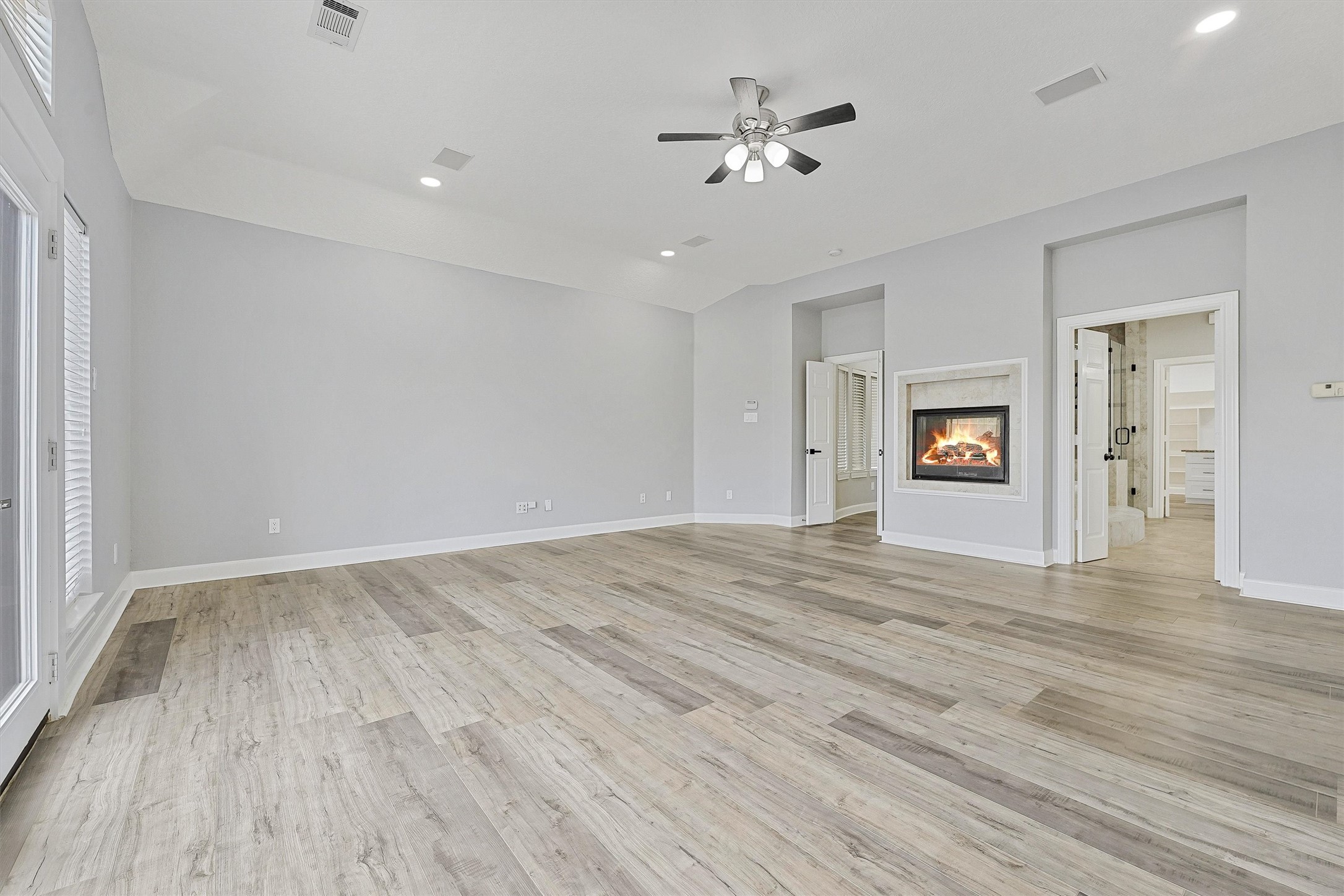 Complete with its own fireplace. Without virtual staging.