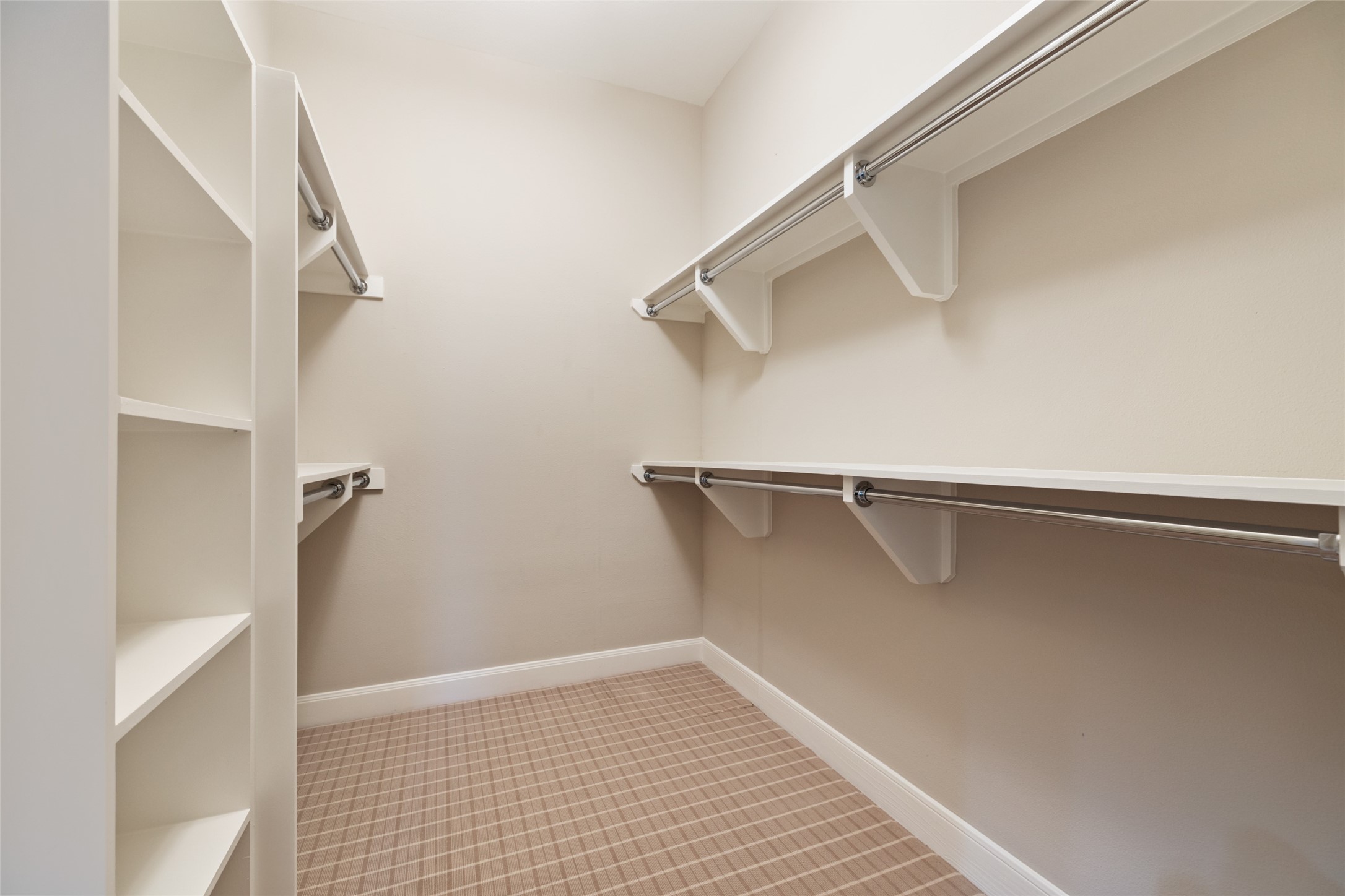 Ample sized closets add form and function to this beautiful high rise unit.