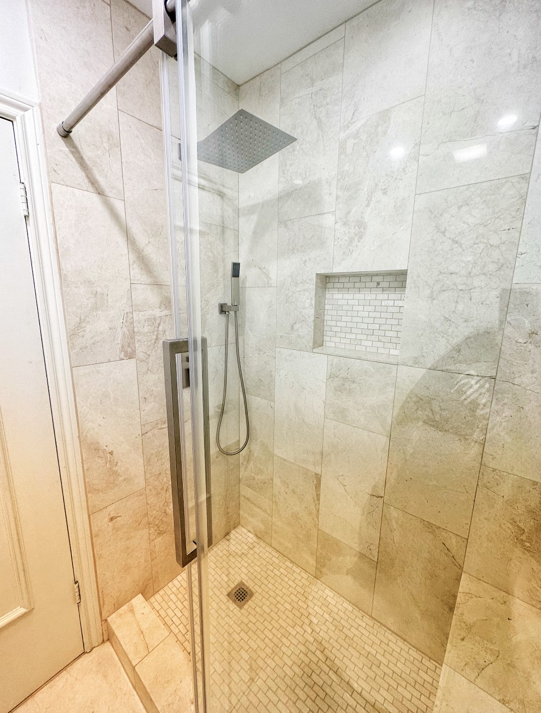 Down stairs shower
