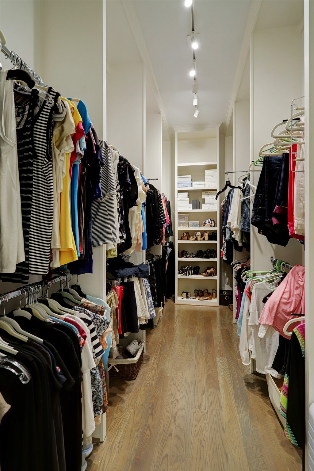 One of two enormous closets with built-in storage - a dream closet!