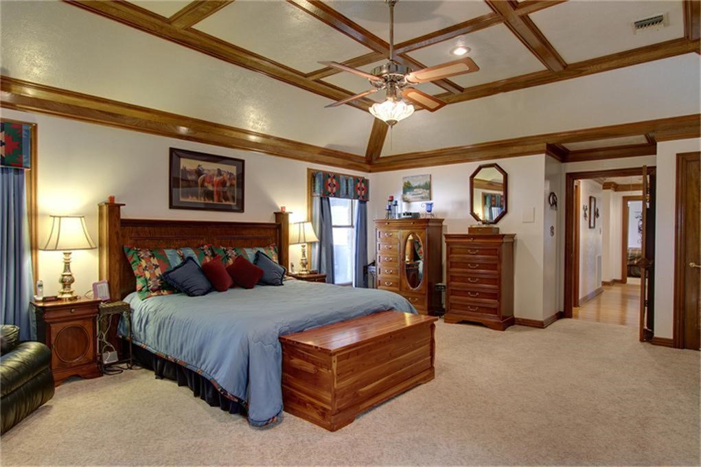 Master bedroom is very large and the wood work is continued throughout