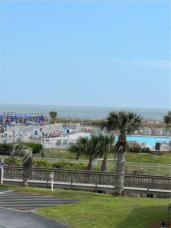 the view from B222 of the pool and ocean