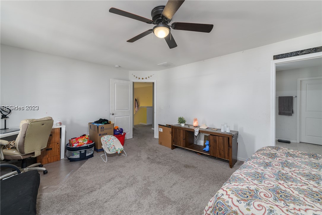 Master bedroom is spacious to have a seating area or extra office space.