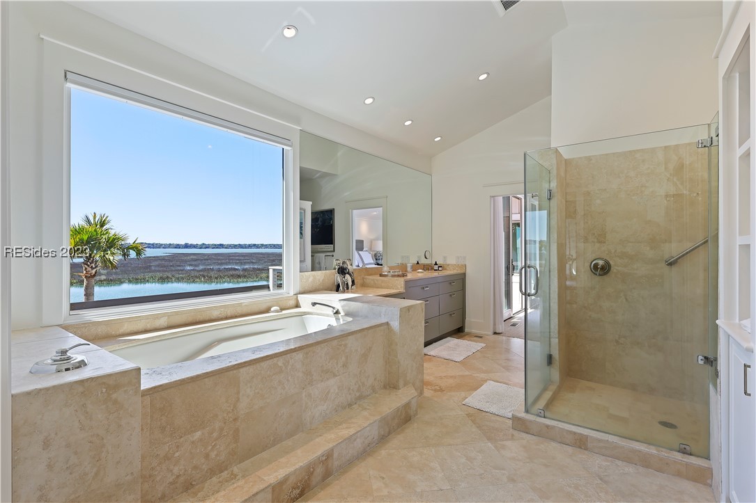 Primary bath features a soaking tub