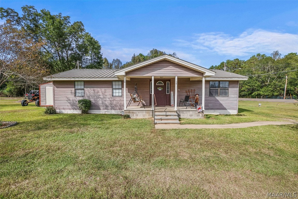 Charming 3 bedroom 1 bathroom home in the Holtville School District! Only minutes away from Holtville, Wetumpka, Millbrook and the interstate! Pride of ownership is evident in this move in ready home. Walk into a LARGE living space which is open to the kitchen. The kitchen features tons of cabinet space, a pantry and a gas range. The laundry is conveniently tucked away off of the kitchen. Down the hall you will find the large bathroom featuring a tub/shower  combo and a large vanity. The 2 guest bedrooms are on one side of the hallway with the primary bedroom on the other side. Outside you will find a fenced in backyard perfect for entertaining. The home also features a metal roof, a covered front porch and various updates. This one has to be seen to be truly appreciated. Don't miss out on this one! Call today for your private showing!