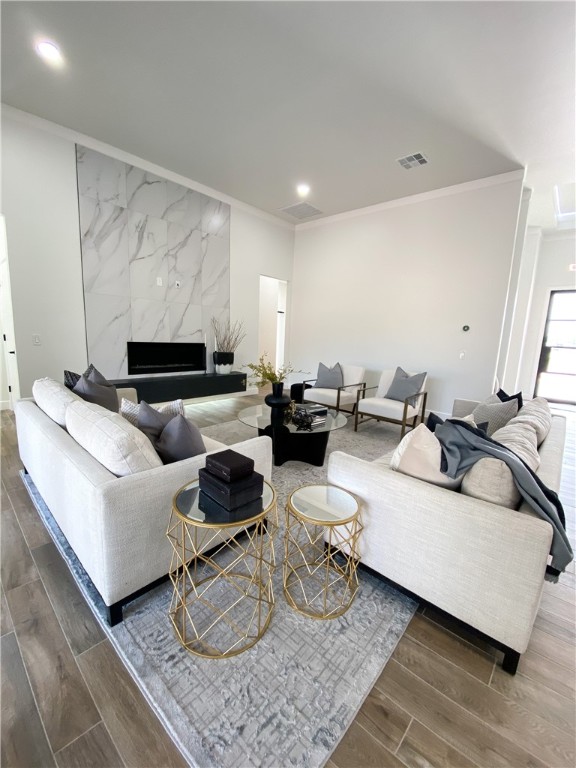 2441 SW 127th Street, Oklahoma City, OK 73170 living room featuring wood-type flooring