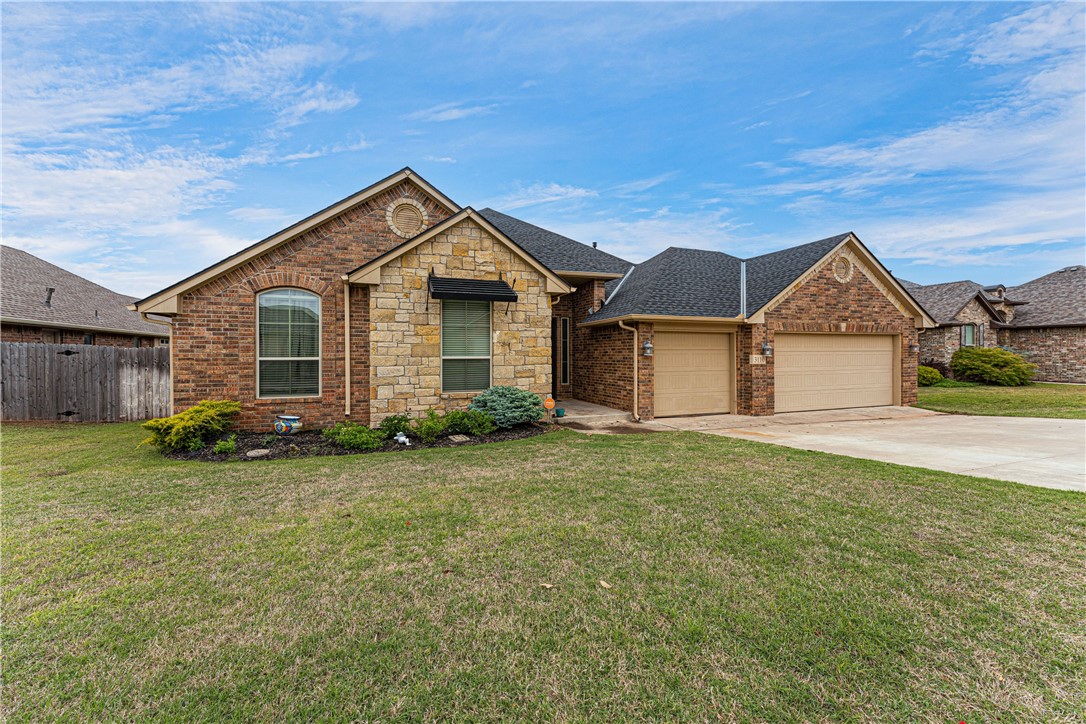 Don't miss out on this Norman showstopper nestled in the highly sought after Highland Village neighborhood! This home features 5 bedrooms, 2.5 bathrooms and a 3-car garage. This floorplan allows for the opportunity to utilize 1 or more of the bedrooms as an office. Once you're greeted by the stunning entrance of the home you can cozy up to the fireplace or head outside to enjoy your own private pool with a built-in overflow hot tub! This neighborhood also features 2 parks, a community pool, and gorgeous walking trails for your outdoor enjoyment.