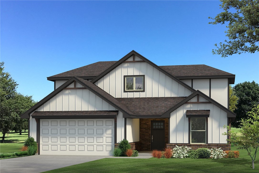 This Kenneth floor plan includes 2,160 Sqft of total living space, which includes 1,995 Sqft of indoor living space and 165 Sqft of outdoor living space. There is also a 410 Sqft, two car garage w/ a storm shelter installed. Home offers 4 beds, 3 full baths, a bonus room, covered patios, & a utility room. Great room welcomes large windows, wood-look tile, a ceiling fan, & wires for your TV. Kitchen has 3 CM quartz countertops, stainless-steel appliances, wood-look tile, well-crafted cabinets w/ decorative hardware, a center island, a corner pantry, & stylish tile backsplash. Primary suite features high ceilings, a ceiling fan, windows, & our cozy carpet finish. Primary bath has a dual sink vanity w/ elegant countertops, a walk-in shower, an elongated water saving toilet, & a huge walk-in closet! Outdoor living is covered & features fully sodded yards w/ smart home irrigation control. Other amenities include a tankless water heater, a fresh air intake system, & MORE!