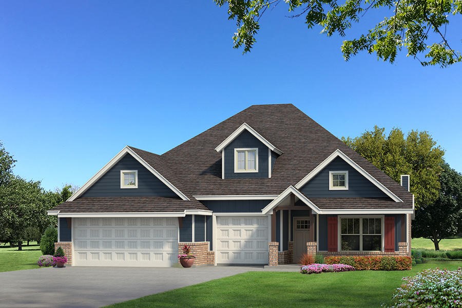 This Shiloh Bonus Room floor plan has 2,805 Sqft of total living space, which includes 2,450 Sqft of indoor space & 355 Sqft of outdoor living. There's also a 610 Sqft, three car garage w/ a storm shelter installed! Home offers 4 bedrooms, 3 bathrooms, a bonus room, 2 covered patios, & a utility room! The spacious great room features high ceilings, a center stacked stone surround gas fireplace, large windows, wood-look tile, & a barndoor. Kitchen boasts cabinets to the ceiling, stunning pendant lighting, modern tile backsplash, stainless steel appliances, a large center island, 3 CM countertops, & a large corner pantry. Primary suite includes a slope ceiling detail, 2 separate closets, a cozy carpet finish, & windows. Primary bath has separate vanities, a corner Jetta tub, & a huge walk-in shower! Outdoor living offers a wood-burning fireplace, a gas line, & a TV hookup. Other amenities include our healthy home technology, a tankless water heater, a whole home air purification, & more!